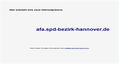 Desktop Screenshot of afa.spd-bezirk-hannover.de